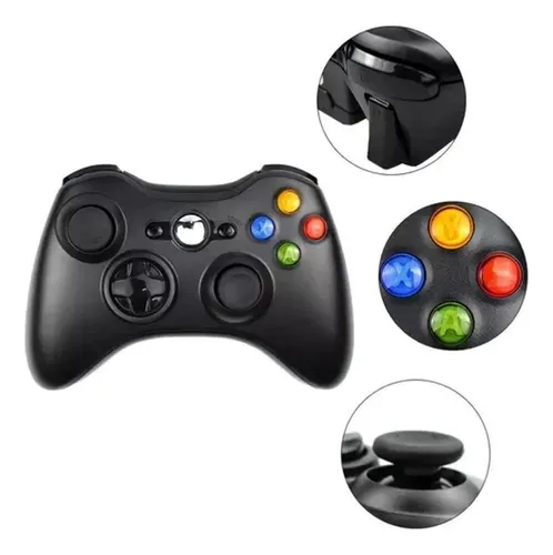 Controle Sem Fio X360 para Xbox 360 e PC – Joystick Gamer Compatível